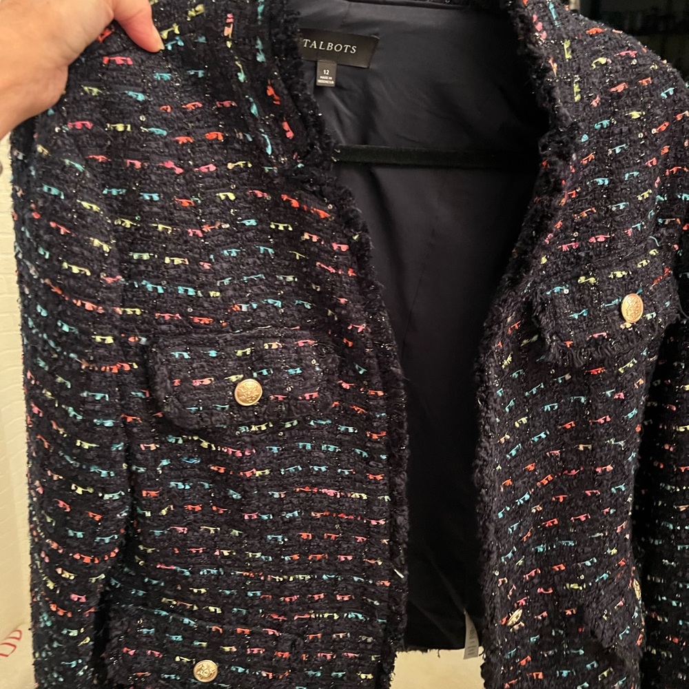 Talbots Multicolor Tweed Blazer